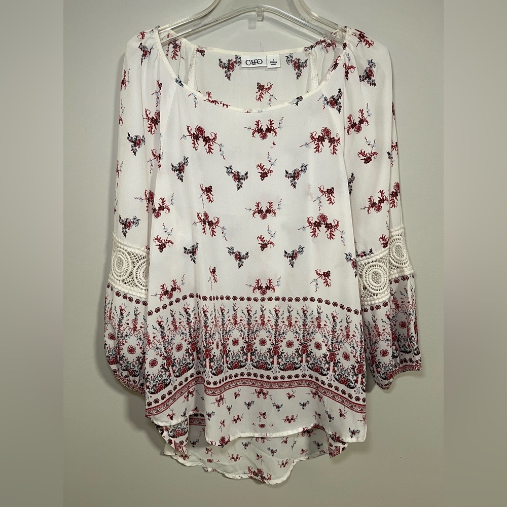 Cato Women's Floral Long Sleeve Blouse